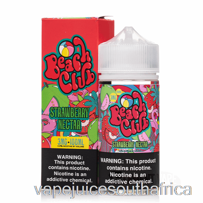 Vape Juice South Africa Strawberry Nectar - Beach Club - 100Ml 12Mg